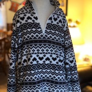 Black and white fleece 1/4 zip Children’s Place